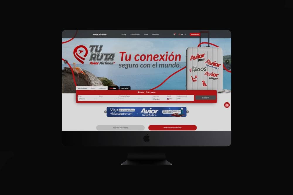 Sitio Web Avior Airlines